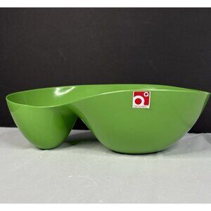 QSquared Contemporary Chip & Dip Melamine Bowl Green QToo Popcorn Snacks